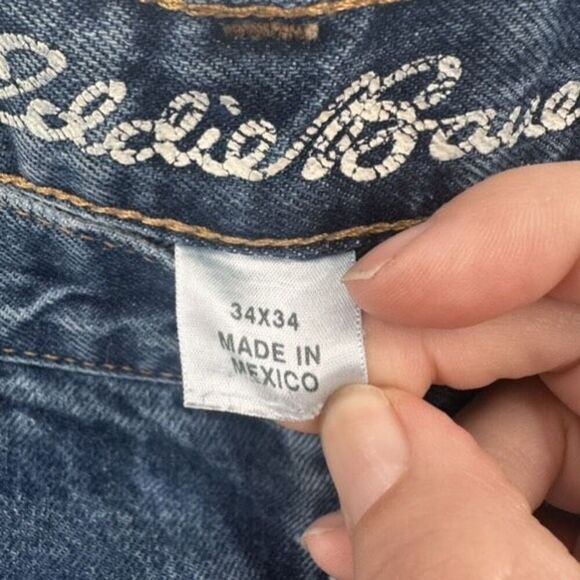 Eddie Bauer 2014 Men's Denim Medium Wash Denim‎ Blue Jeans Size 34 x 34 Relaxed - Picture 3 of 14